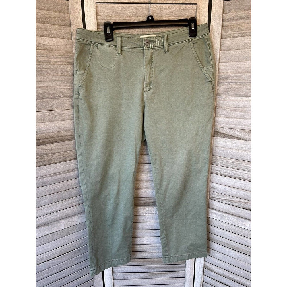 Chino By Anthropologie Pants Women’s 31 Slim Relaxed Fit Mid Rise Stretch Green